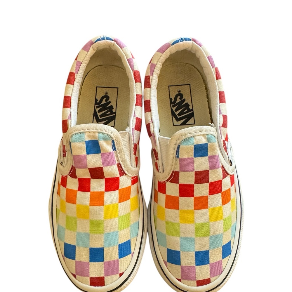 Vans Kids Multicolor Checkered Slip-On Sneakers